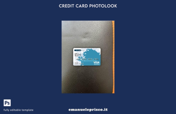 modello frontale photolook con carta elettronica Visa Finlandia Danske stile ver