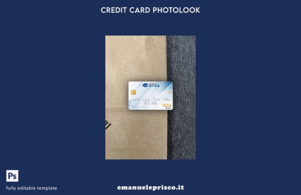 modello frontale photolook con carta elettronica per visto bancario della Corea