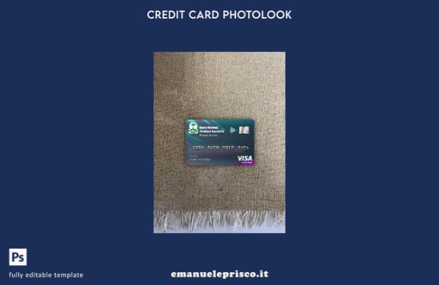 modello frontale photolook con carta elettronica per visto bancario nazionale de
