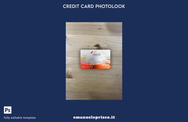 modello frontale photolook con carta elettronica visto Kuwait Boubyan in stile v