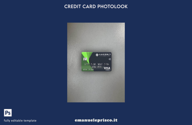 modello frontale photolook con carta elettronica visto Taiwan Cooperative Bank i