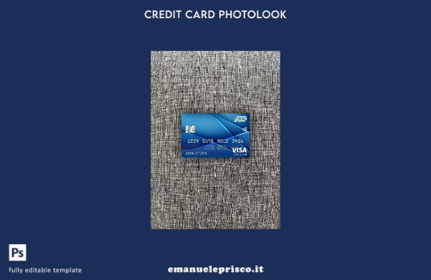 modello frontale photolook con carta elettronica visto USA ADP stile verificato