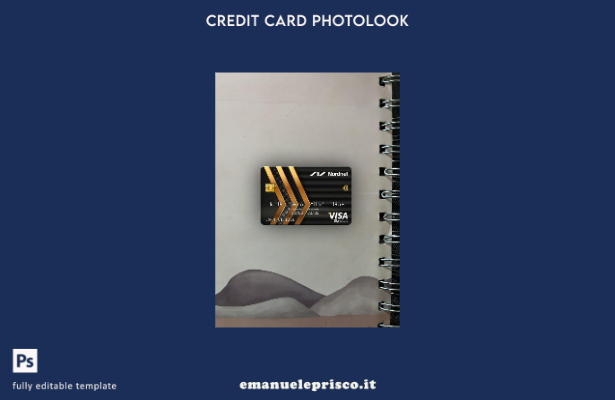 modello frontale photolook con carta per firma del visto bancario Svezia Nordnet