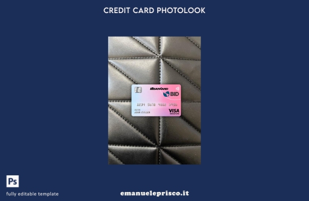 modello frontale photolook con carta per firma visto bancario Ecuador Banco Inte