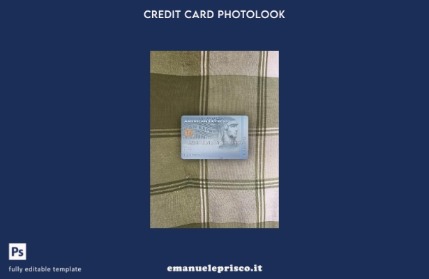 modello frontale photolook con carta platino AMEX della banca Carrington Mortgag