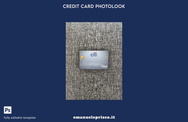 modello frontale photolook con carta platino visto Sweden Citibank stile verific
