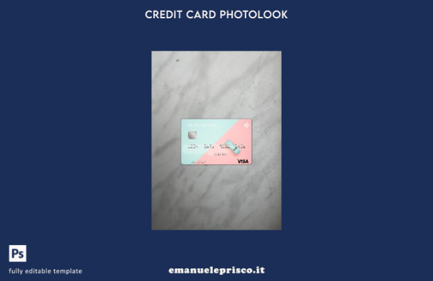 modello frontale photolook con carta visto Algeria Al Salam Bank stile verificat