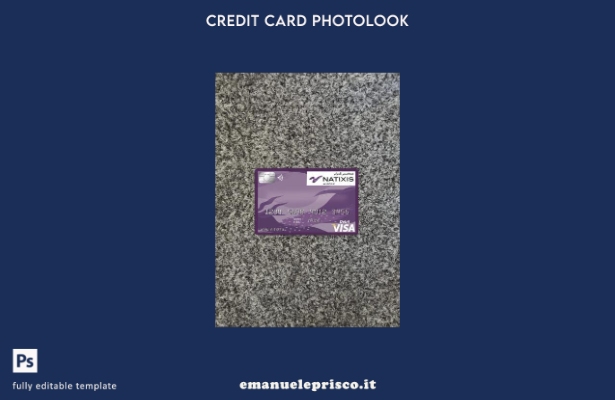 modello frontale photolook con carta visto bancario Algeria Natixis algerie stil