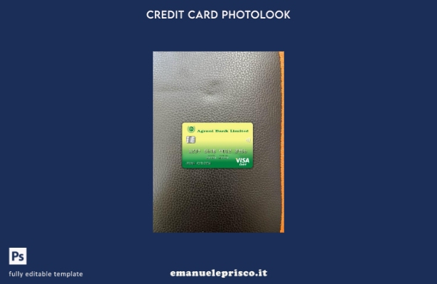 modello frontale photolook con carta visto bancario Bangladesh Agrani in stile v