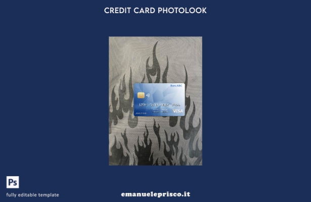 modello frontale photolook con carta visto bancario Botswana ABC stile verificat