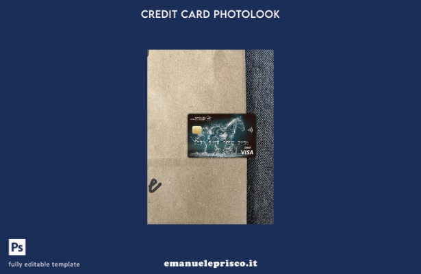 modello frontale photolook con carta visto bancario Burkina Faso Atlantique stil