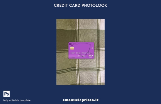 modello frontale photolook con carta visto bancario Canada Internationale pour l