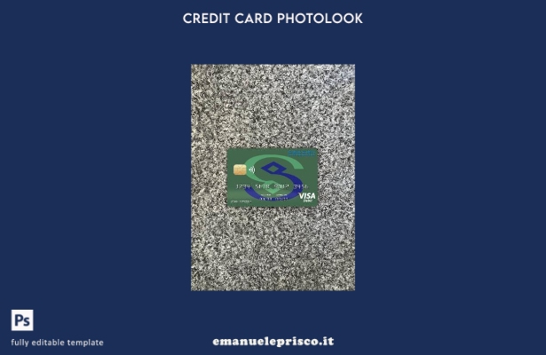 modello frontale photolook con carta visto bancario China Minsheng in stile veri