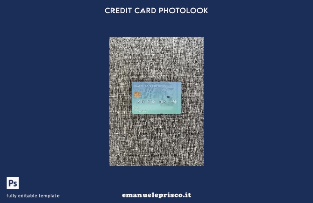 modello frontale photolook della carta AMEX della banca USA New York CFSB stile