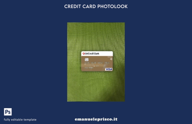 modello frontale photolook della carta di credito VISA della Germania UniCredit