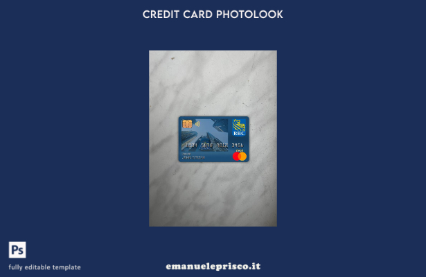 modello frontale photolook della carta di debito principale della Canada Royal B