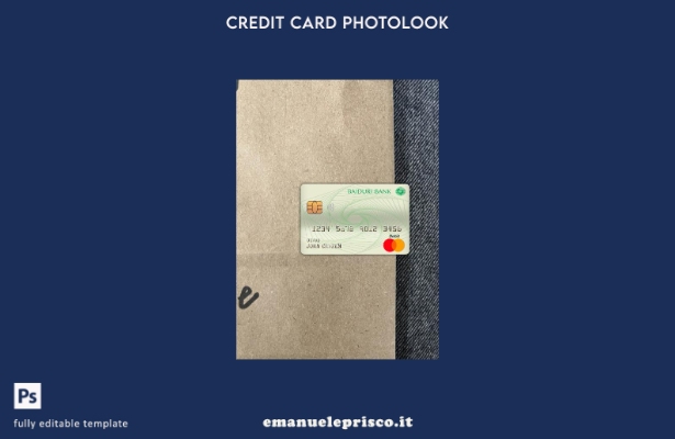 modello frontale photolook della carta di debito principale della banca Brunei B