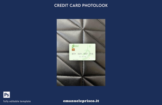modello frontale photolook della carta di debito visto Oman Bank Dhofar in stile
