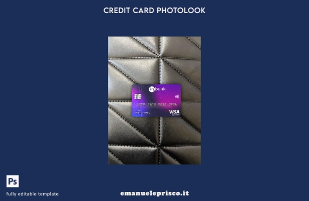 modello frontale photolook della carta elettronica visto Estonia Idbank stile ve