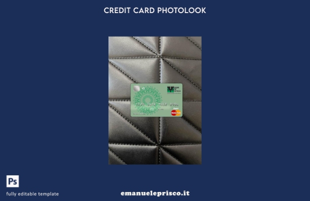 modello frontale photolook della carta master Benin Bank of Africa in stile veri