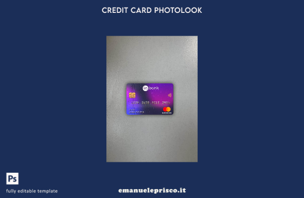modello frontale photolook della carta master Estonia Idbank stile verificato