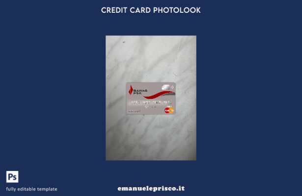 modello frontale photolook della carta master della banca Austria Bawag PSK stil