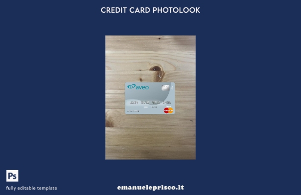 modello frontale photolook della carta master della banca Aveo Australia stile v