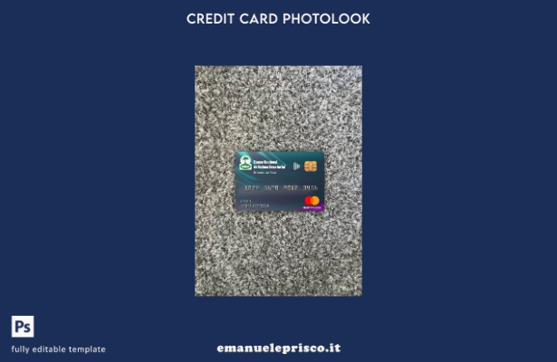 modello frontale photolook della carta master della banca nazionale della Guinea
