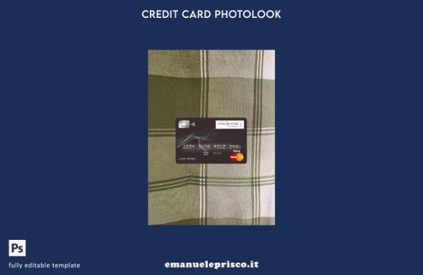 modello frontale photolook della carta principale della banca Andorra Andbank st