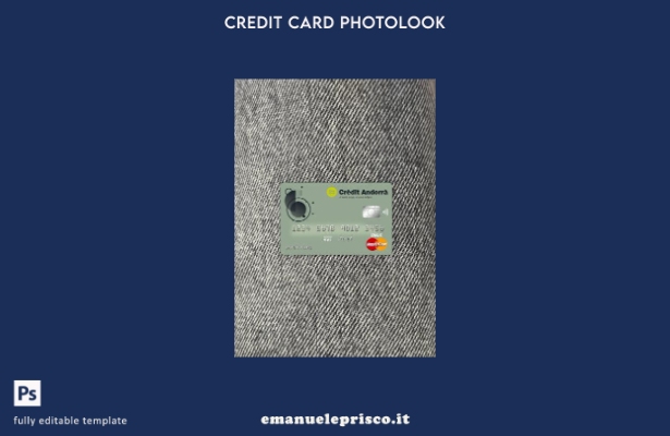 modello frontale photolook della carta principale della banca di credito Andorra