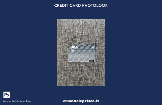 modello frontale photolook della carta visto Albania United Bank of Albania in s