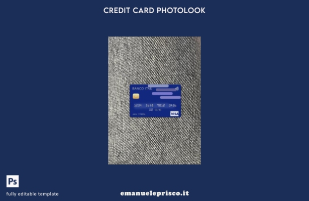 modello frontale photolook della carta visto Argentina Banco Itaú stile verifica