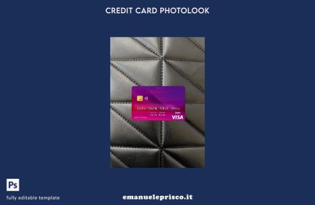 modello frontale photolook della carta visto Credicoop della banca argentina in