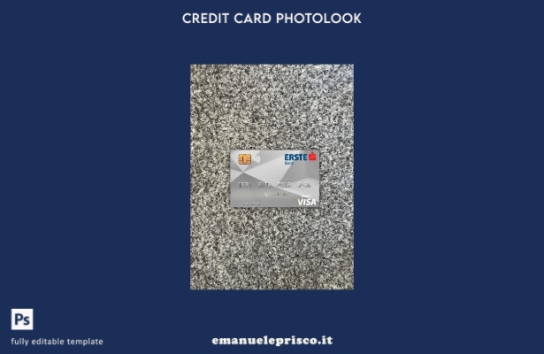 modello frontale photolook della carta visto Ungheria Erste Bank in stile verifi