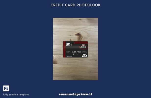 modello frontale photolook della carta visto bancario Albania Bank of Albania in
