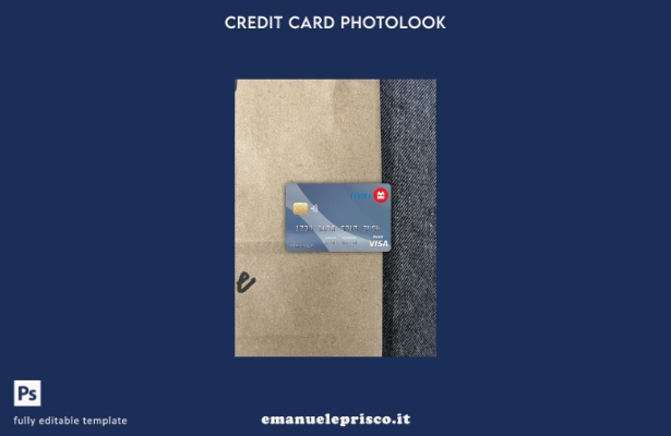 modello frontale photolook della carta visto bancario Canada Montreal stile veri