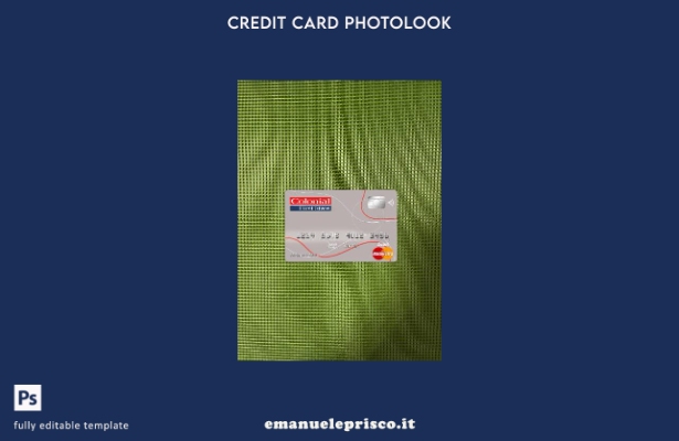 modello frontale photolook della prima carta master della banca statale colonial