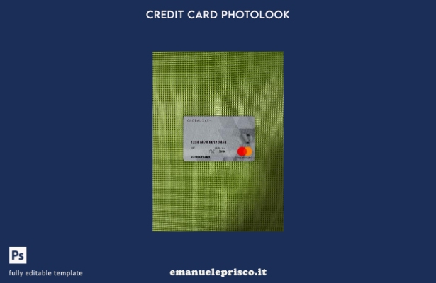 modello frontale photolook di Hong Kong Global Cash Mastercard in stile verifica