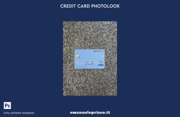 modello frontale photolook di addebito per visto bancario Albania Credins in sti