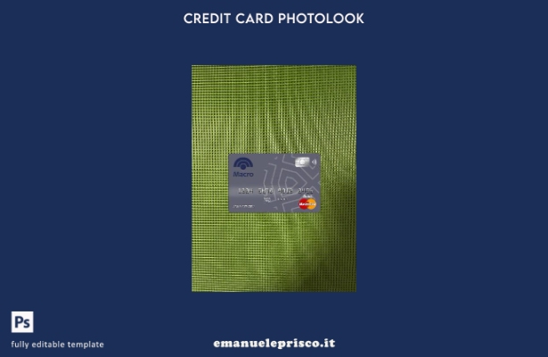 modello frontale photolook di carta master bancaria stile verificato Argenitina