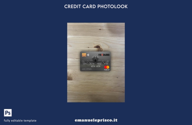 modello frontale photolook in platino mastercard della banca stile verificato Ge