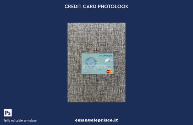 modello frontale photolook master card Argentina Banco Patagonia stile verificat
