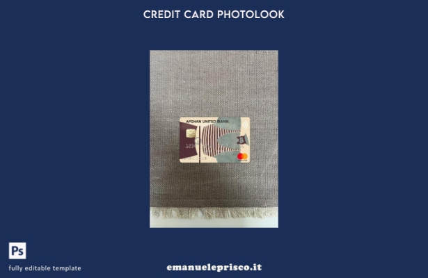 modello frontale photolook mastercard Afghanistan Afghan United Bank in stile ve