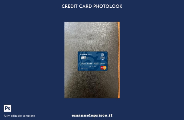 modello frontale photolook mastercard Andorra Morabank stile verificato