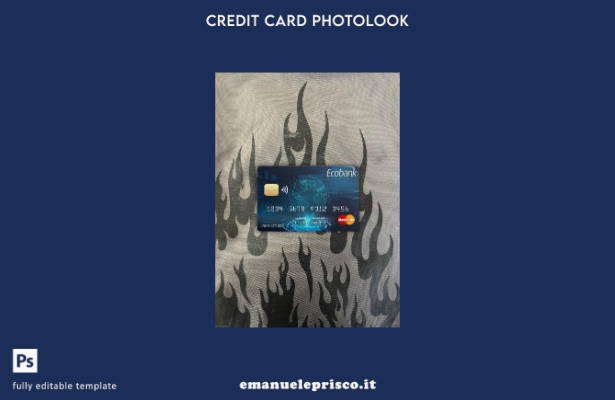 modello frontale photolook mastercard Chad Ecobank stile verificato