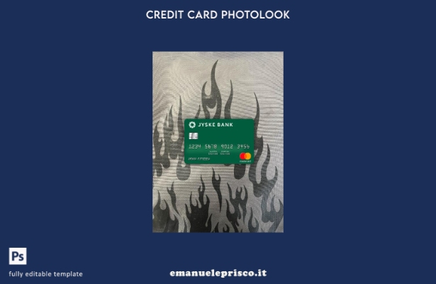 modello frontale photolook mastercard Danimarca Jyske Bank stile verificato