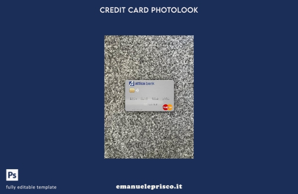 modello frontale photolook mastercard Grecia Attica Bank stile verificato