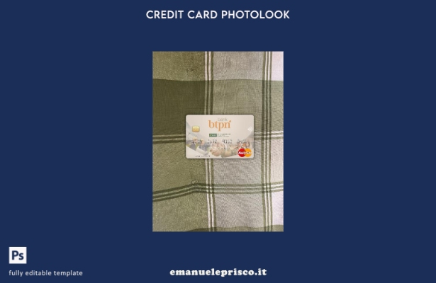 modello frontale photolook mastercard Indonesia Bank BTPN stile verificato