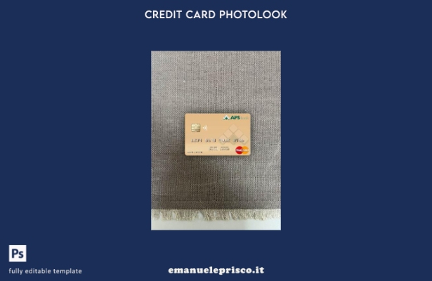 modello frontale photolook mastercard Malta APS Bank Limited stile verificato