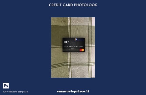 modello frontale photolook mastercard Qatar Doha Bank in stile verificato
